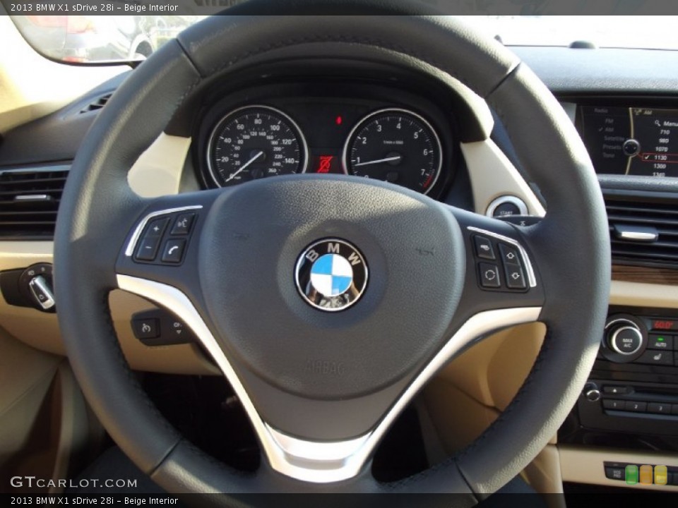 Beige Interior Steering Wheel for the 2013 BMW X1 sDrive 28i #70790792