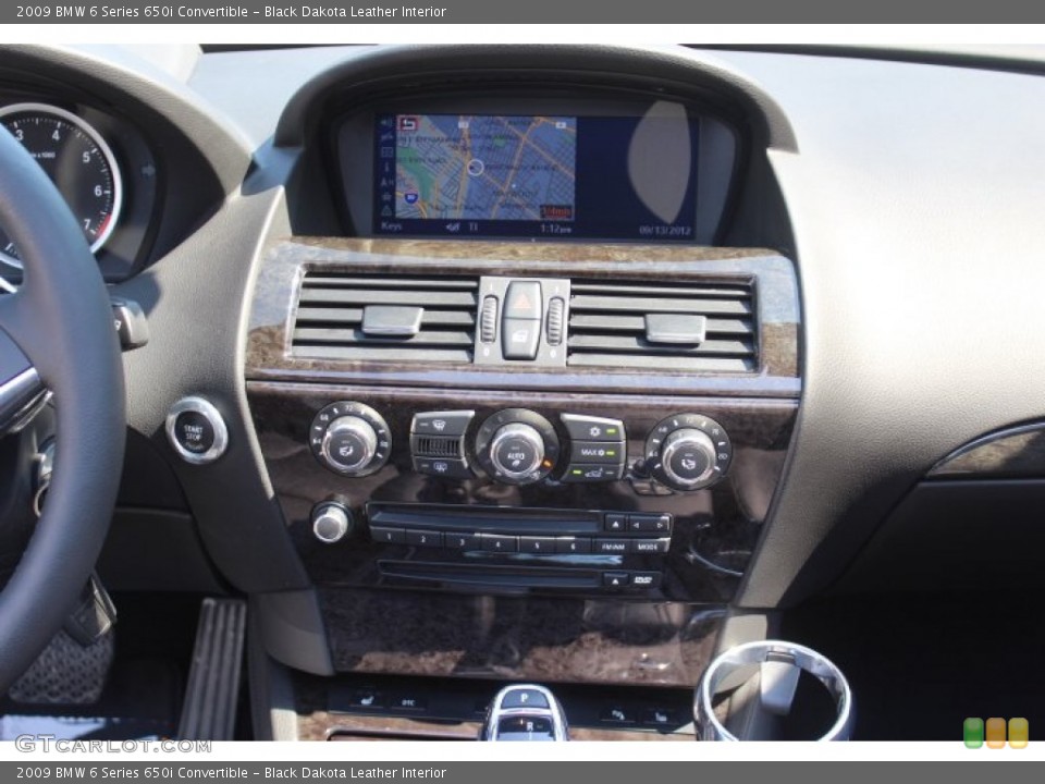 Black Dakota Leather Interior Controls for the 2009 BMW 6 Series 650i Convertible #70791593