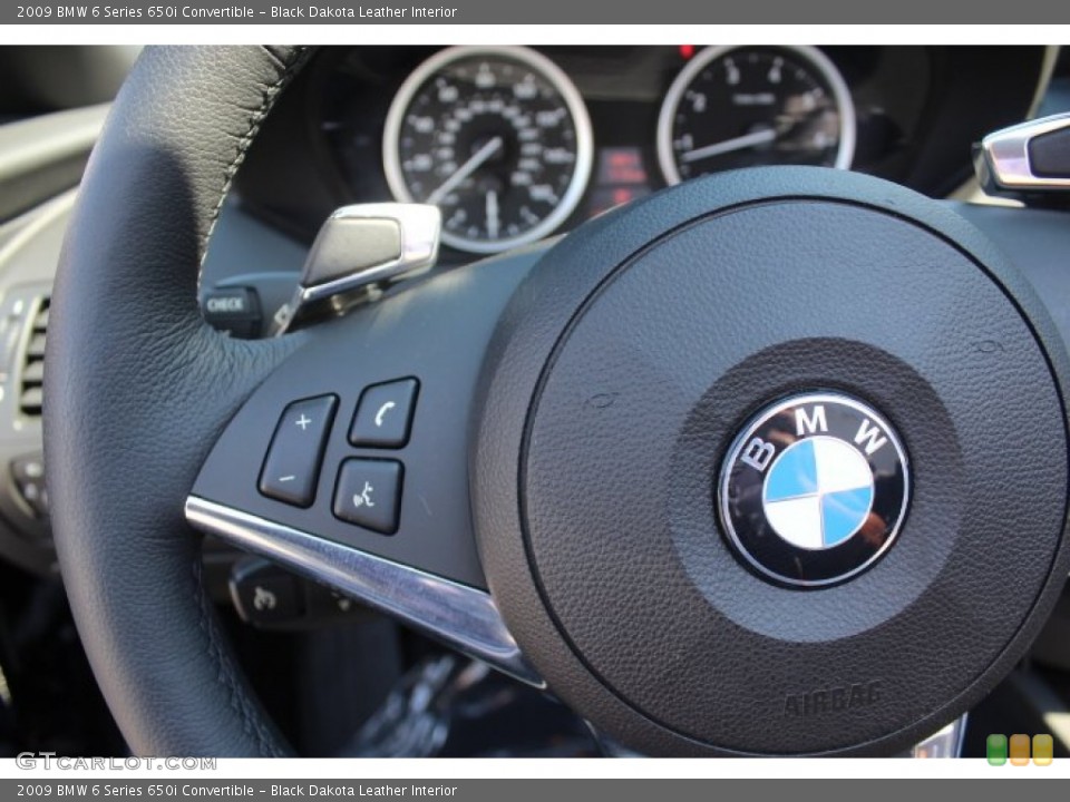 Black Dakota Leather Interior Controls for the 2009 BMW 6 Series 650i Convertible #70791623