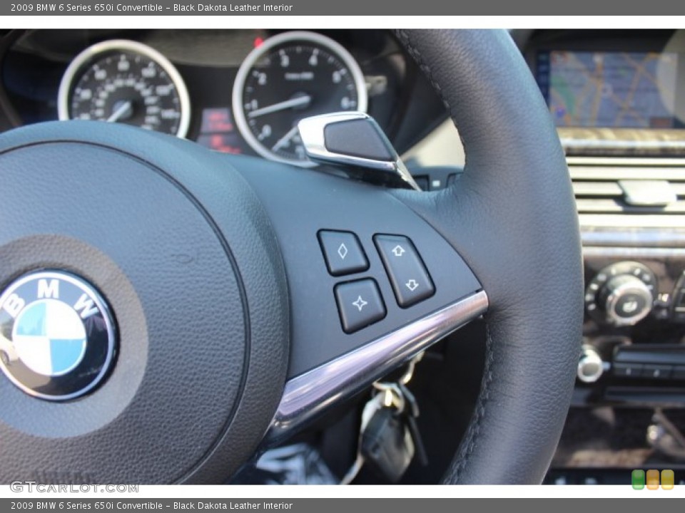 Black Dakota Leather Interior Controls for the 2009 BMW 6 Series 650i Convertible #70791629