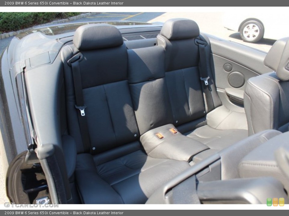 Black Dakota Leather Interior Rear Seat for the 2009 BMW 6 Series 650i Convertible #70791671