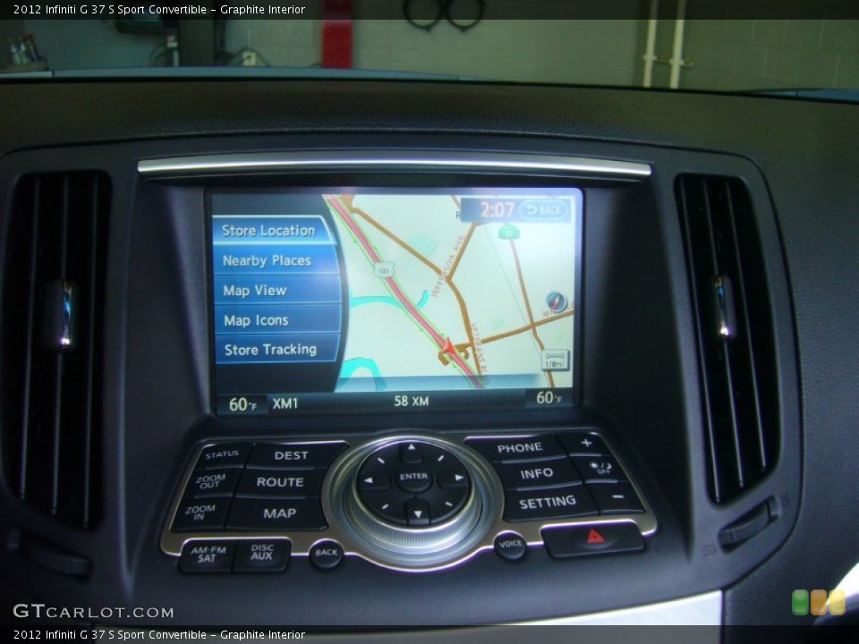 Graphite Interior Navigation for the 2012 Infiniti G 37 S Sport Convertible #70797716
