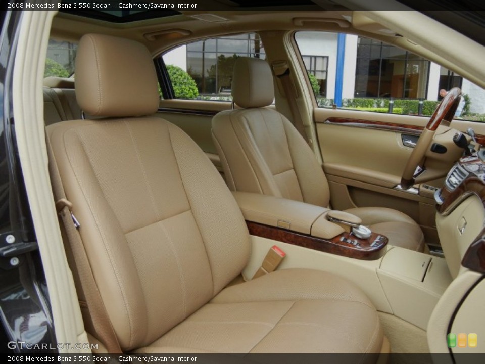 Cashmere/Savanna Interior Front Seat for the 2008 Mercedes-Benz S 550 Sedan #70798223