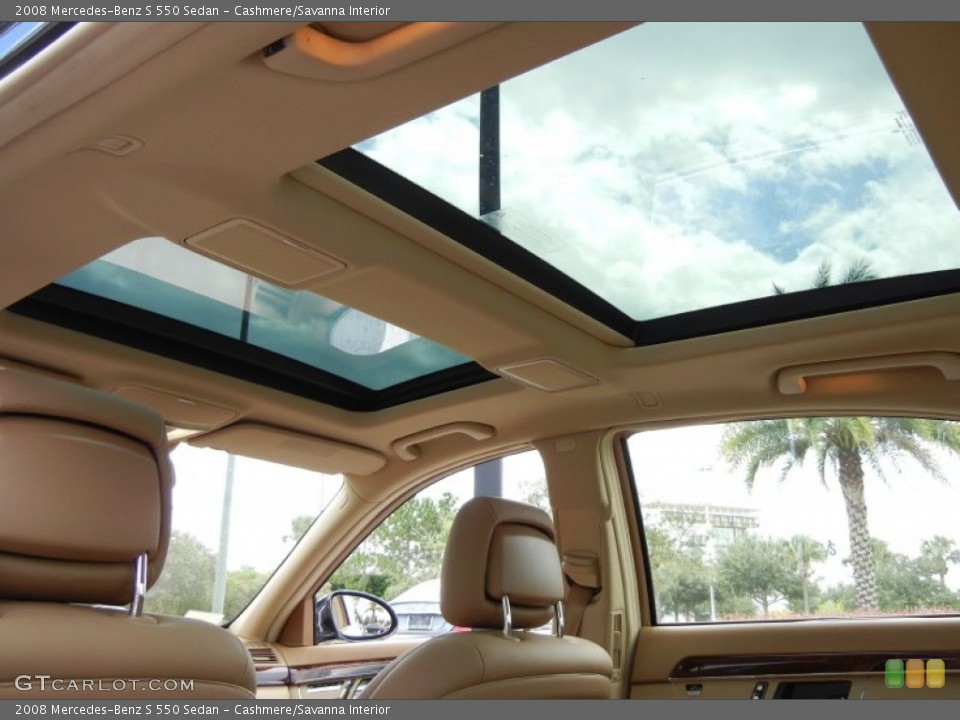 Cashmere/Savanna Interior Sunroof for the 2008 Mercedes-Benz S 550 Sedan #70798232