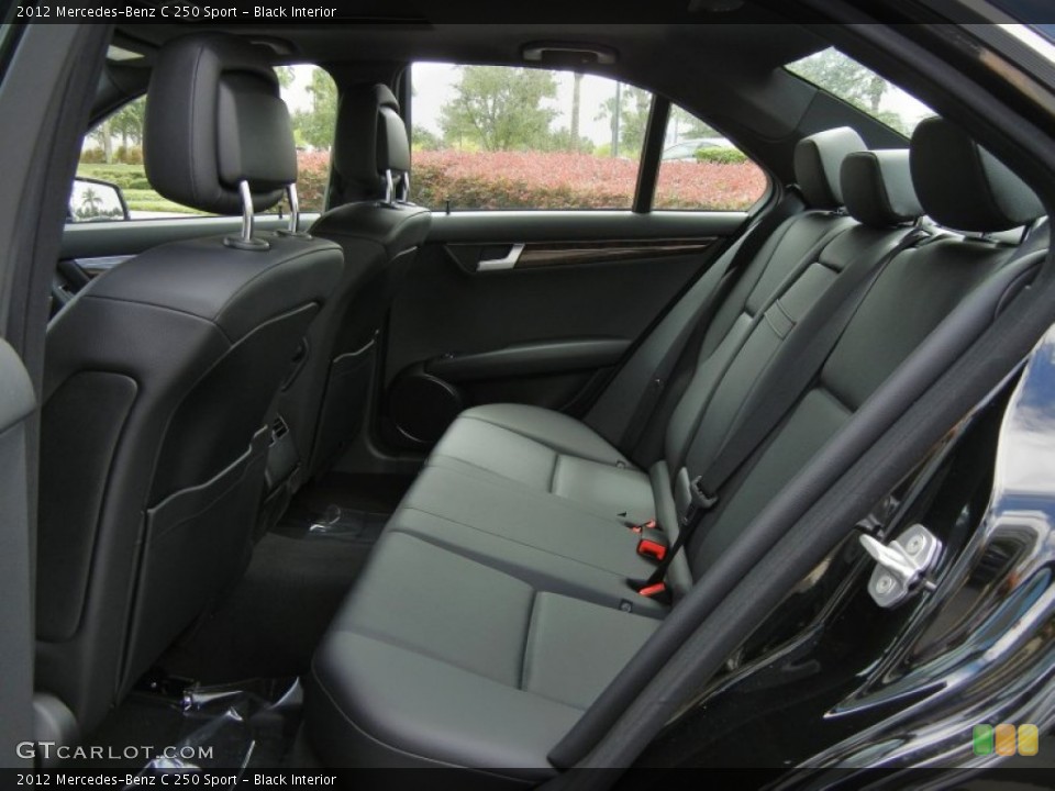 Black Interior Rear Seat for the 2012 Mercedes-Benz C 250 Sport #70798409