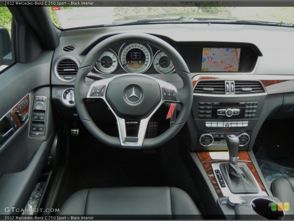 Black Interior Dashboard for the 2012 Mercedes-Benz C 250 Sport #70798427