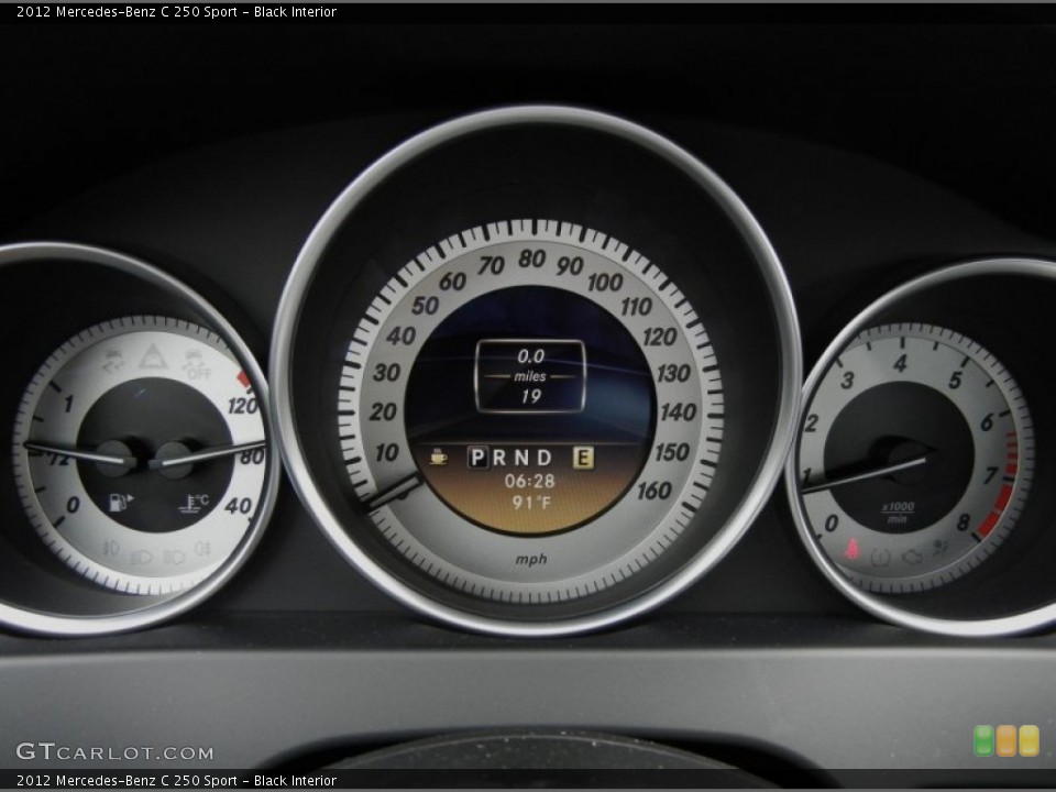 Black Interior Gauges for the 2012 Mercedes-Benz C 250 Sport #70798433