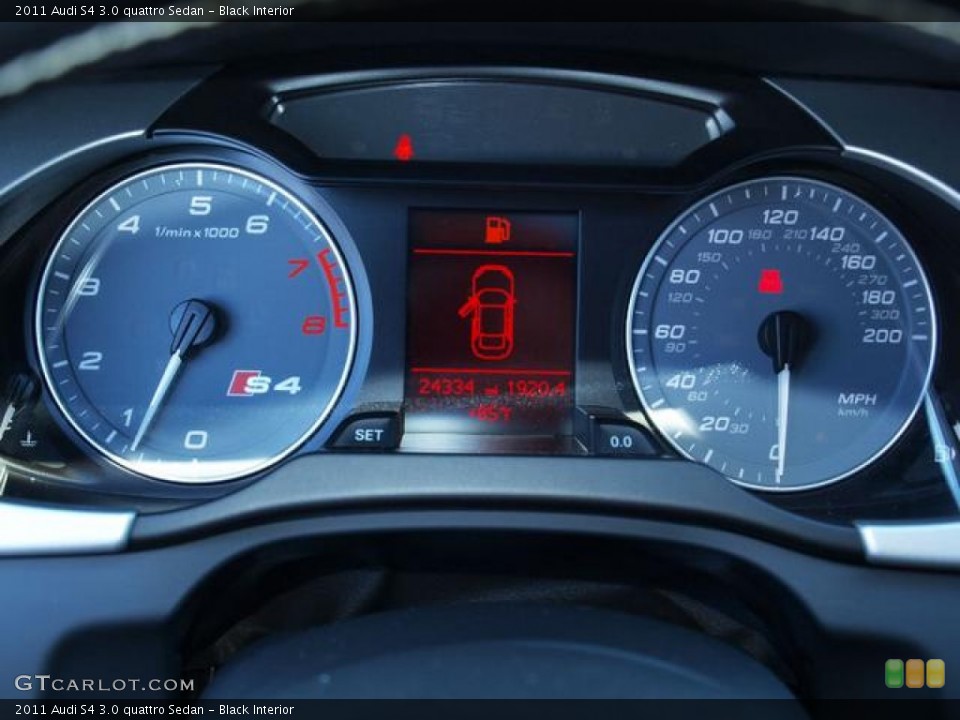 Black Interior Gauges for the 2011 Audi S4 3.0 quattro Sedan #70799132