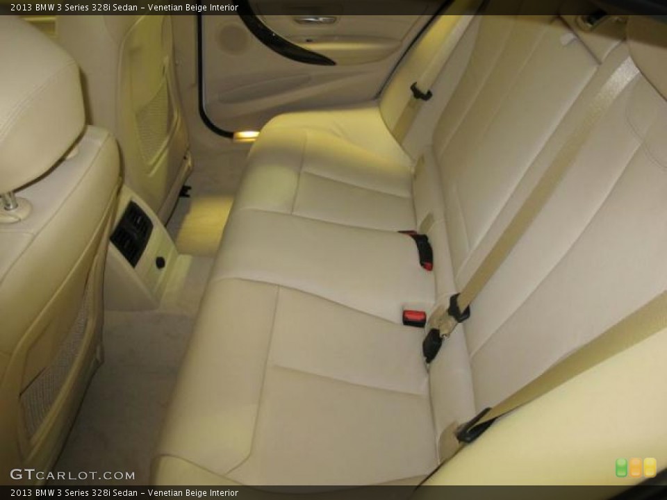 Venetian Beige Interior Rear Seat for the 2013 BMW 3 Series 328i Sedan #70800530