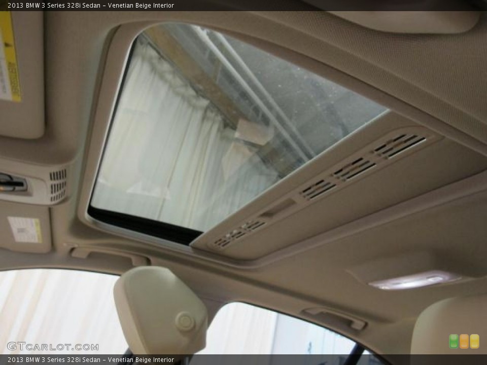 Venetian Beige Interior Sunroof for the 2013 BMW 3 Series 328i Sedan #70800545