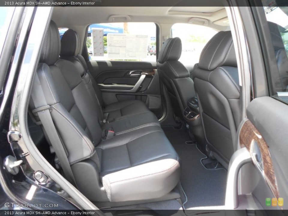 Ebony Interior Rear Seat for the 2013 Acura MDX SH-AWD Advance #70802996