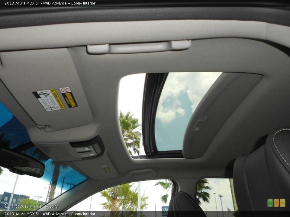 Ebony Interior Sunroof for the 2013 Acura MDX SH-AWD Advance #70803092