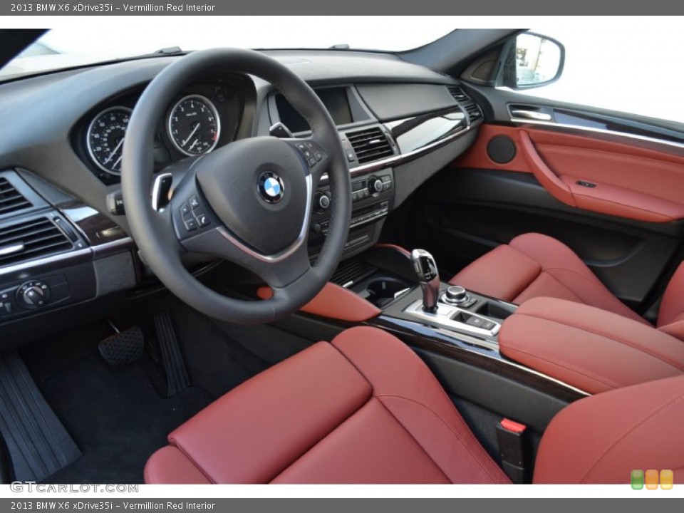 Vermillion Red 2013 BMW X6 Interiors