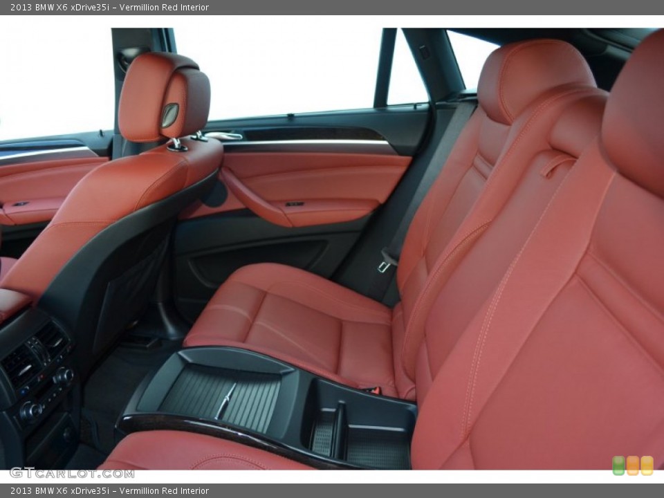 Vermillion Red Interior Rear Seat for the 2013 BMW X6 xDrive35i #70809719