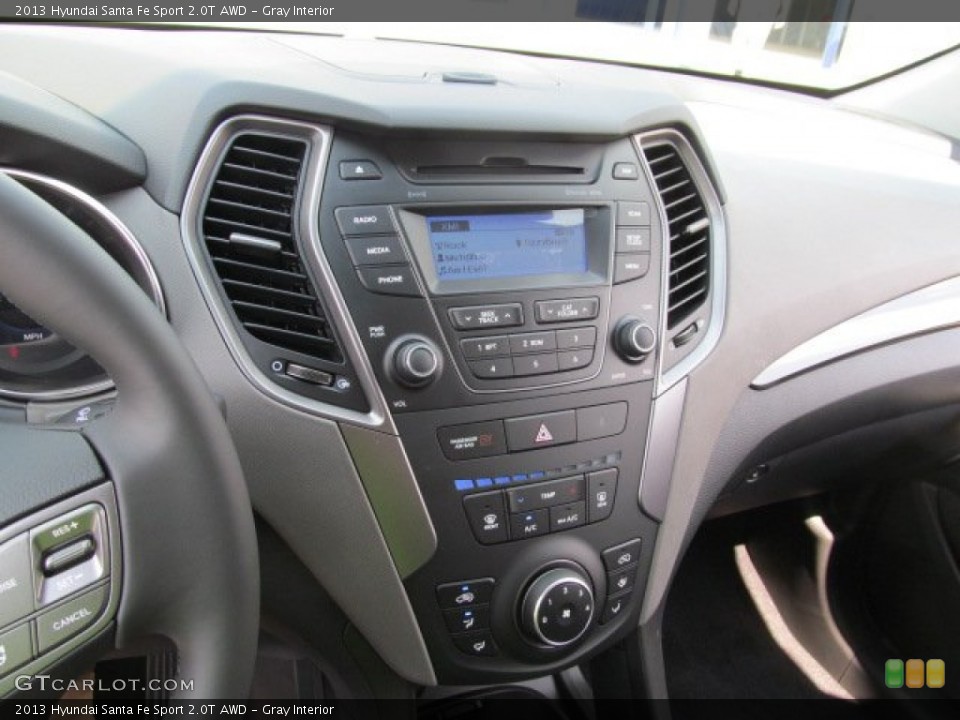 Gray Interior Controls for the 2013 Hyundai Santa Fe Sport 2.0T AWD #70812224