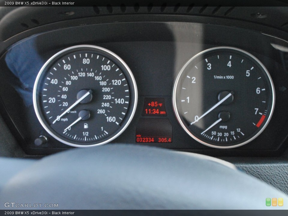 Black Interior Gauges for the 2009 BMW X5 xDrive30i #70814450