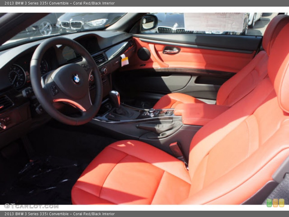 Coral Red/Black Interior Photo for the 2013 BMW 3 Series 335i Convertible #70815044