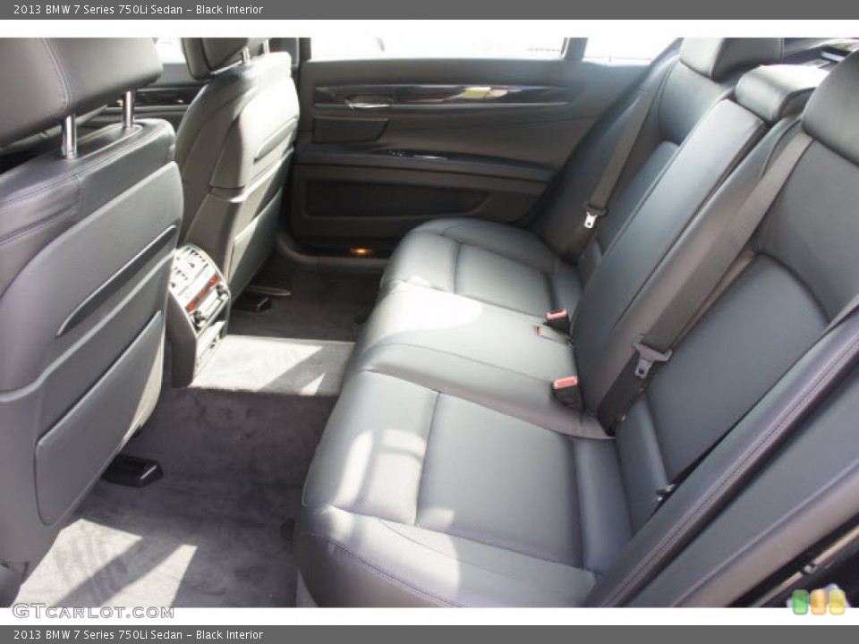 Black Interior Rear Seat for the 2013 BMW 7 Series 750Li Sedan #70815139