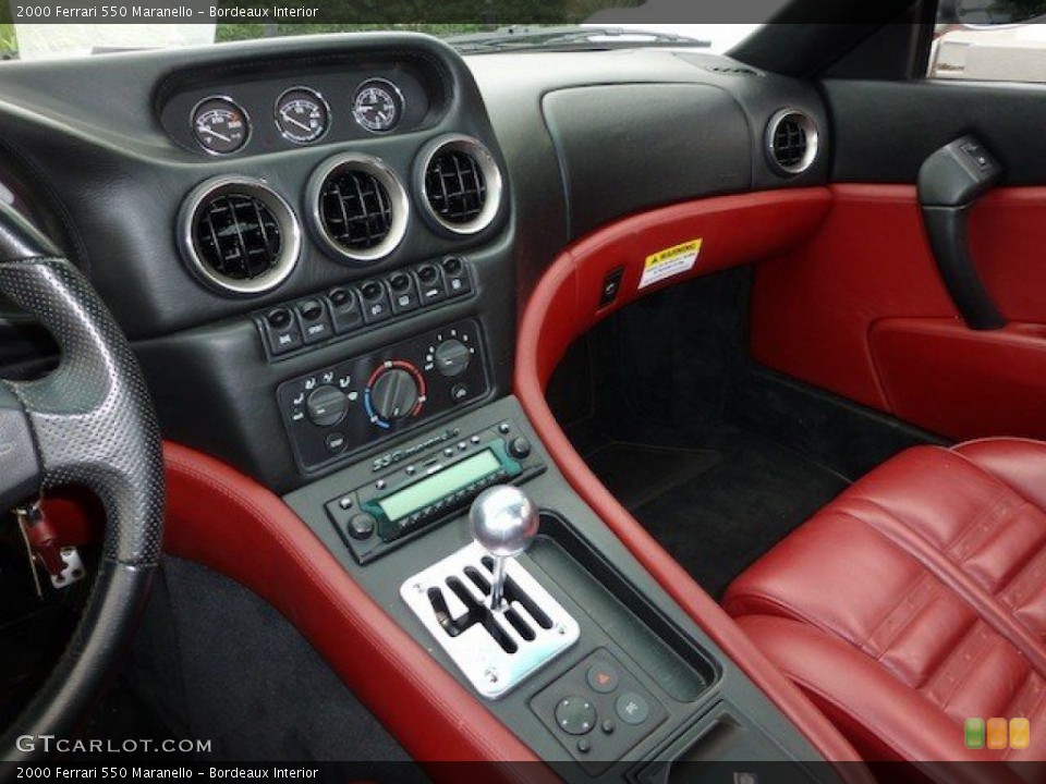 Bordeaux Interior Controls for the 2000 Ferrari 550 Maranello #70815191