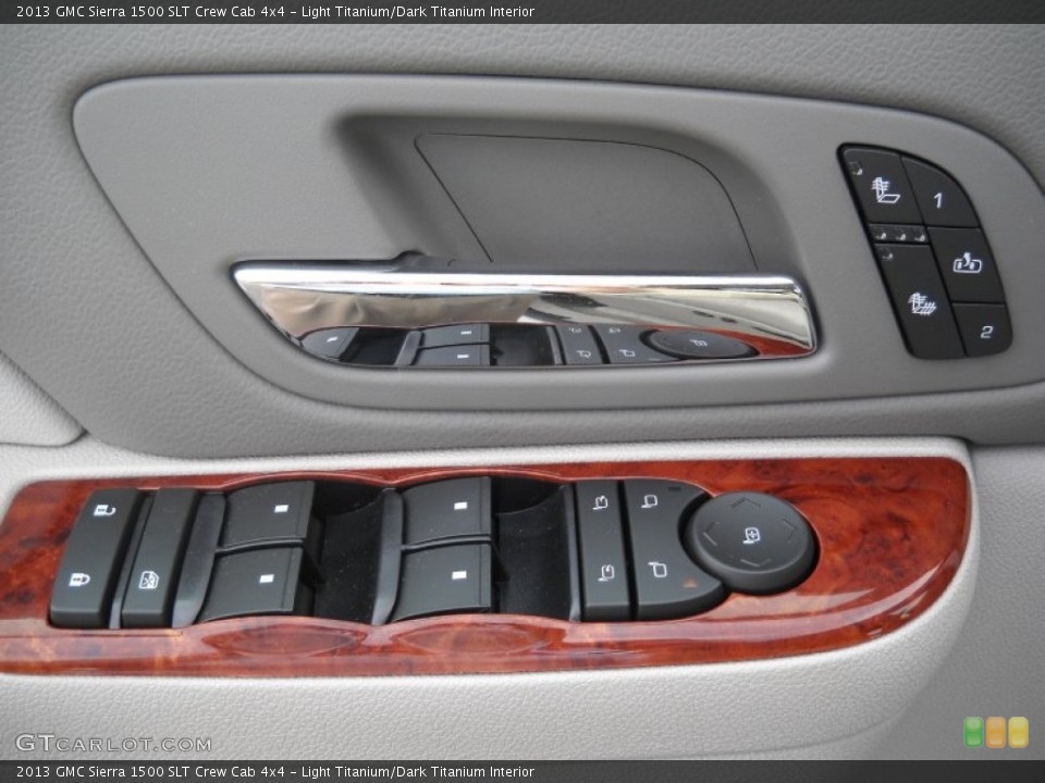 Light Titanium/Dark Titanium Interior Controls for the 2013 GMC Sierra 1500 SLT Crew Cab 4x4 #70816667