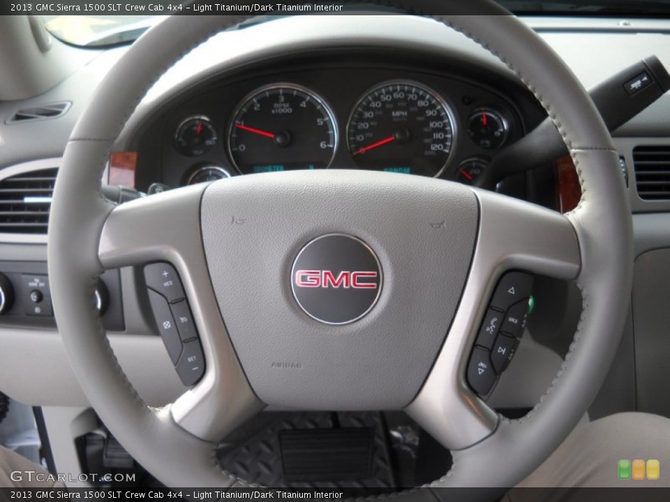 Light Titanium/Dark Titanium Interior Steering Wheel for the 2013 GMC Sierra 1500 SLT Crew Cab 4x4 #70816688