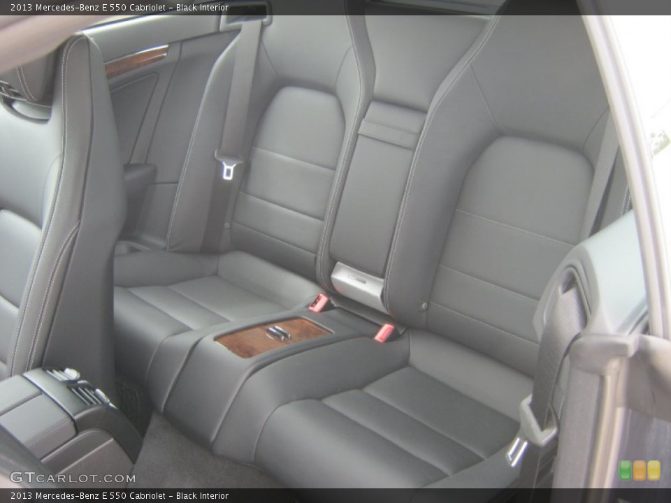 Black Interior Rear Seat for the 2013 Mercedes-Benz E 550 Cabriolet #70820106