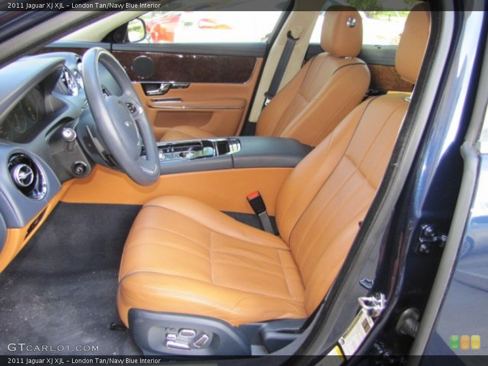 London Tan/Navy Blue Interior Photo for the 2011 Jaguar XJ XJL #70820256