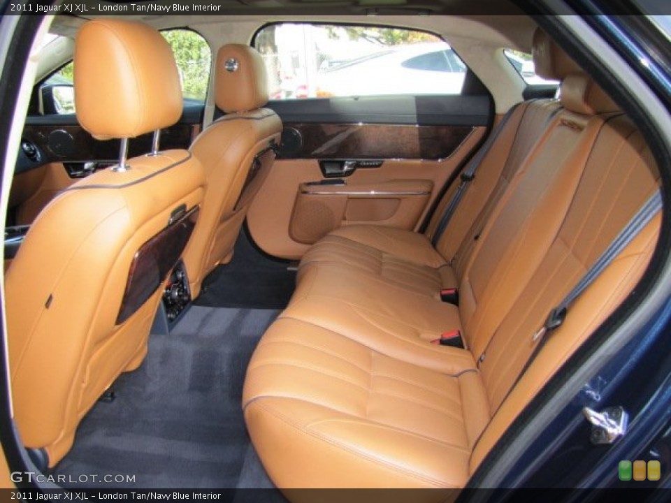 London Tan/Navy Blue Interior Rear Seat for the 2011 Jaguar XJ XJL #70820274