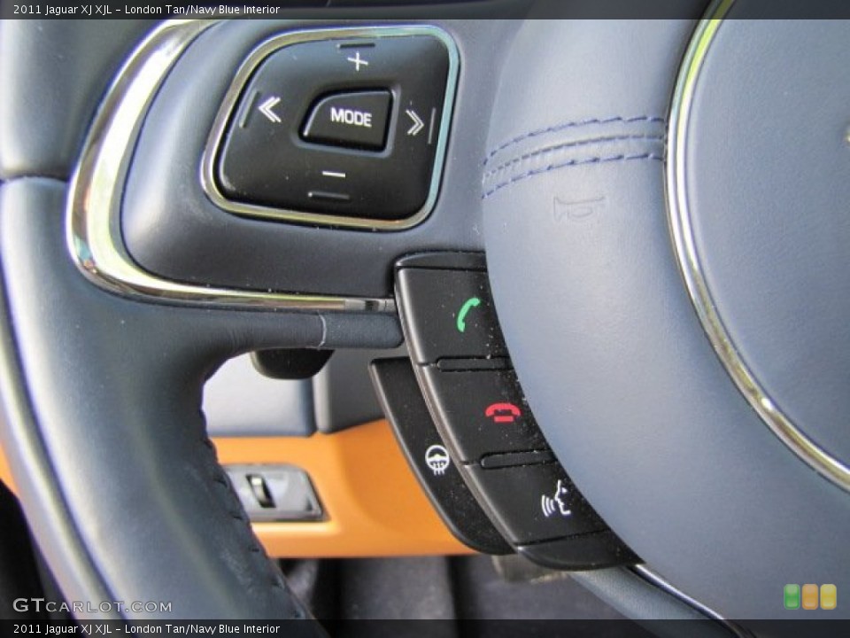 London Tan/Navy Blue Interior Controls for the 2011 Jaguar XJ XJL #70820367