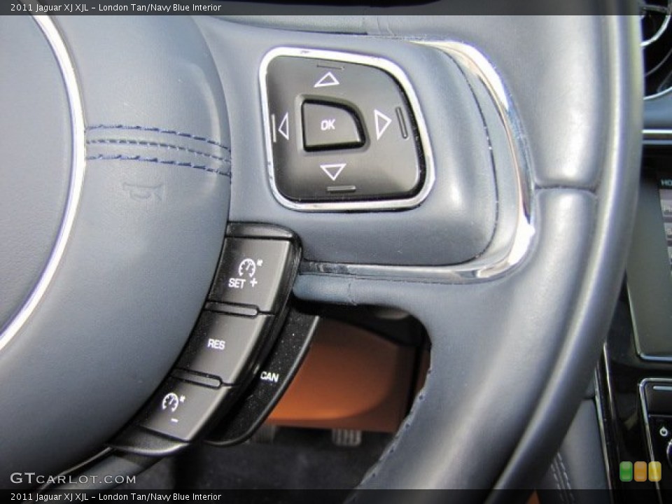 London Tan/Navy Blue Interior Controls for the 2011 Jaguar XJ XJL #70820373