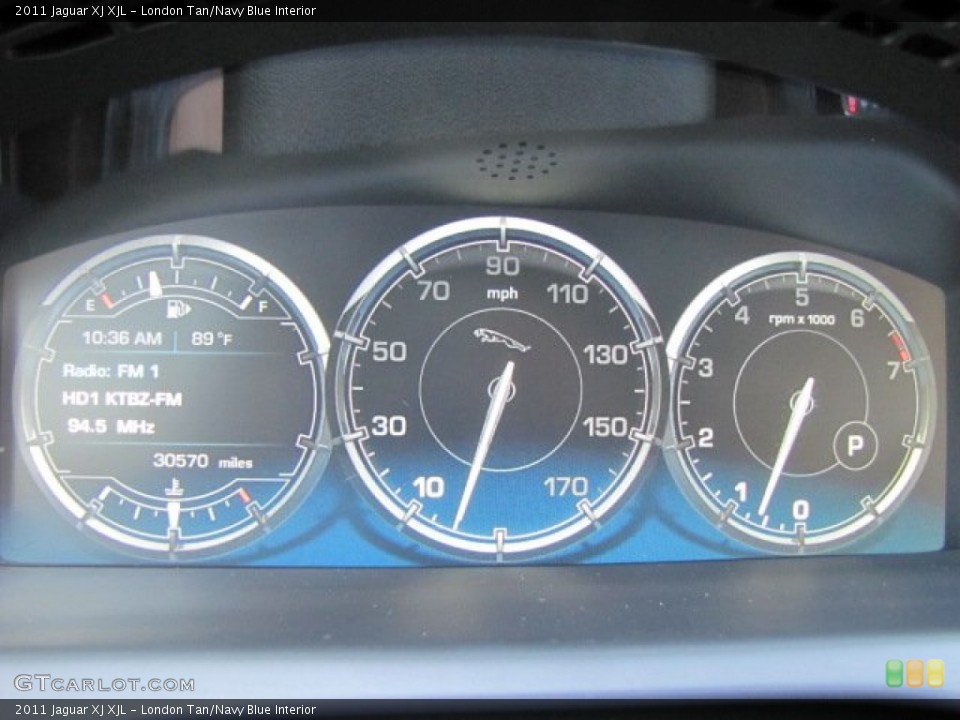 London Tan/Navy Blue Interior Gauges for the 2011 Jaguar XJ XJL #70820382
