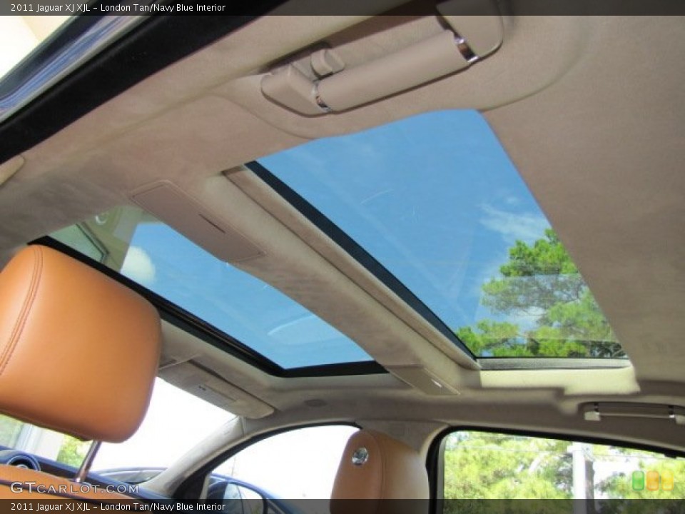 London Tan/Navy Blue Interior Sunroof for the 2011 Jaguar XJ XJL #70820538