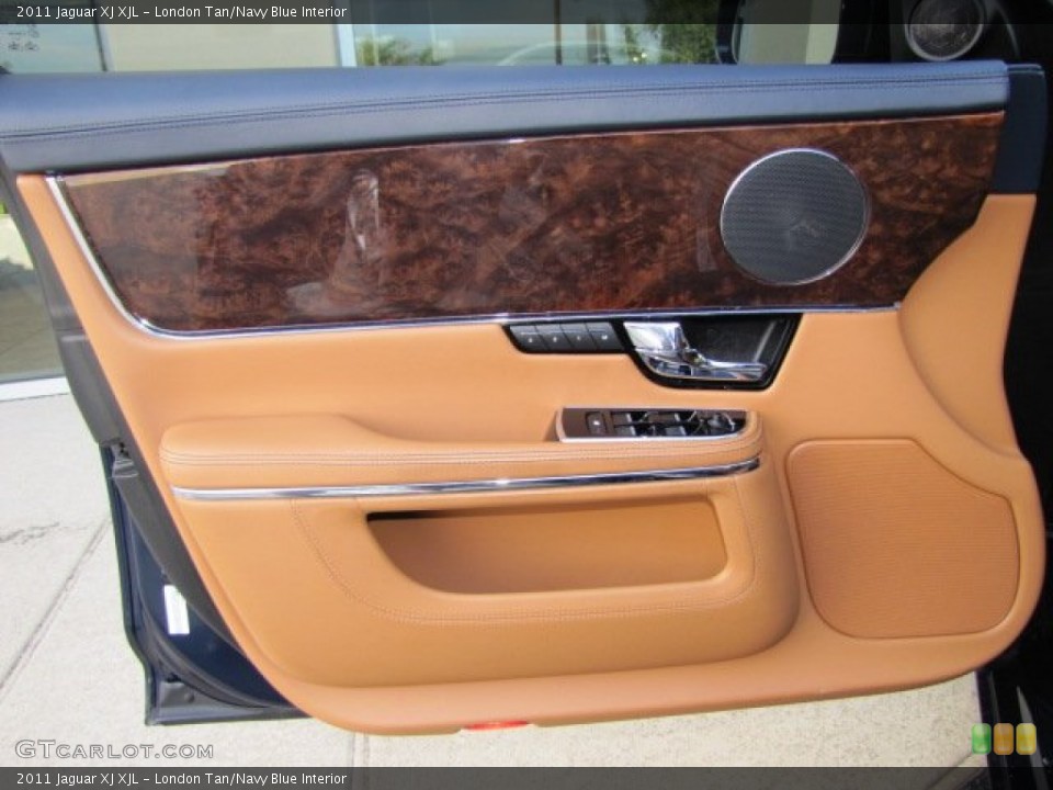 London Tan/Navy Blue Interior Door Panel for the 2011 Jaguar XJ XJL #70820622