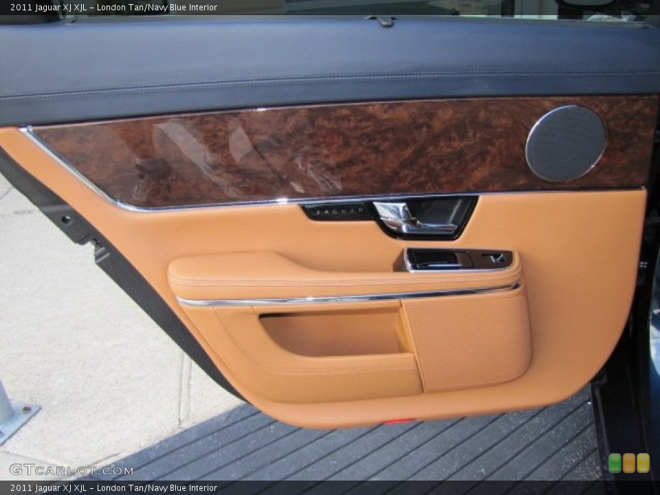 London Tan/Navy Blue Interior Door Panel for the 2011 Jaguar XJ XJL #70820637
