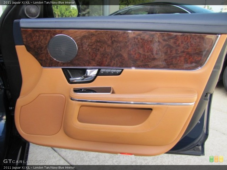 London Tan/Navy Blue Interior Door Panel for the 2011 Jaguar XJ XJL #70820664