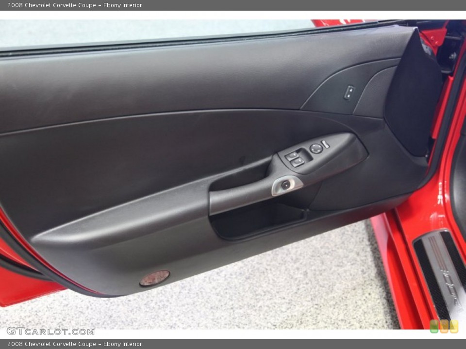 Ebony Interior Door Panel for the 2008 Chevrolet Corvette Coupe #70826121