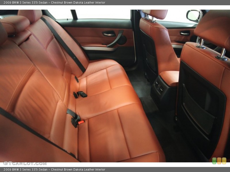 Chestnut Brown Dakota Leather Interior Rear Seat for the 2009 BMW 3 Series 335i Sedan #70826244