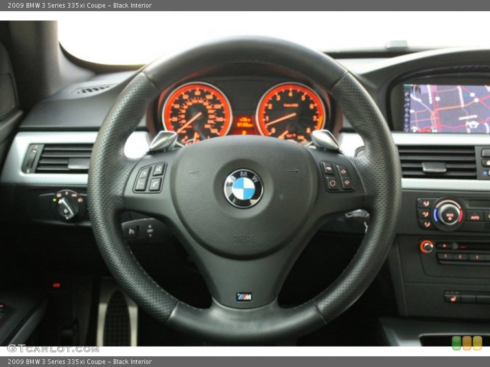 Black Interior Steering Wheel for the 2009 BMW 3 Series 335xi Coupe #70827795