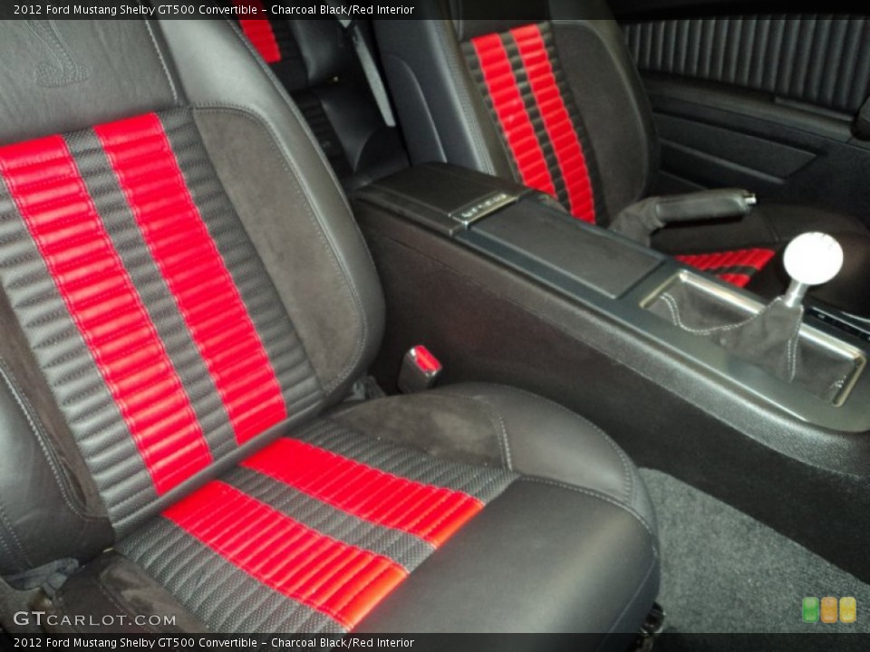 Charcoal Black/Red Interior Photo for the 2012 Ford Mustang Shelby GT500 Convertible #70828443