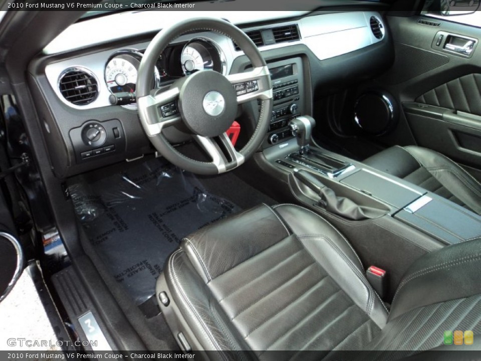 Charcoal Black Interior Prime Interior for the 2010 Ford Mustang V6 Premium Coupe #70829385
