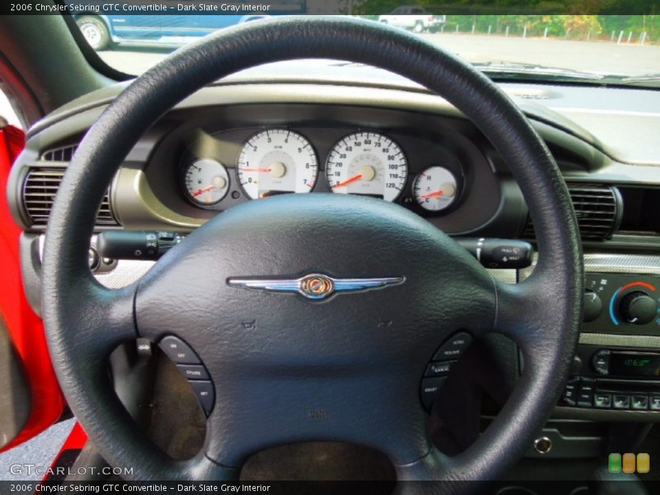 Dark Slate Gray Interior Steering Wheel for the 2006 Chrysler Sebring GTC Convertible #70832730