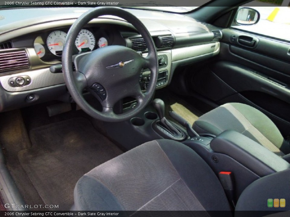 Dark Slate Gray Interior Prime Interior for the 2006 Chrysler Sebring GTC Convertible #70832814
