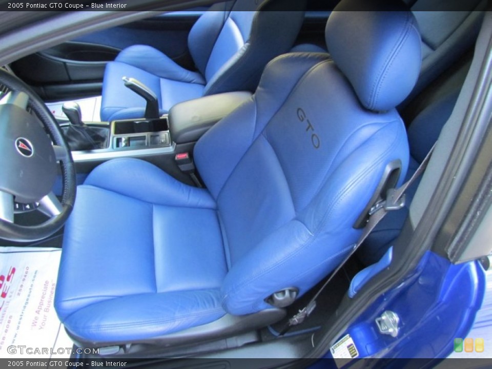 Blue Interior Front Seat for the 2005 Pontiac GTO Coupe #70833213