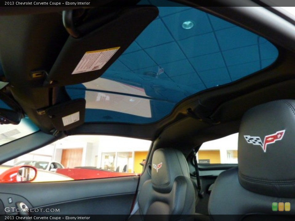 Ebony Interior Sunroof for the 2013 Chevrolet Corvette Coupe #70837905
