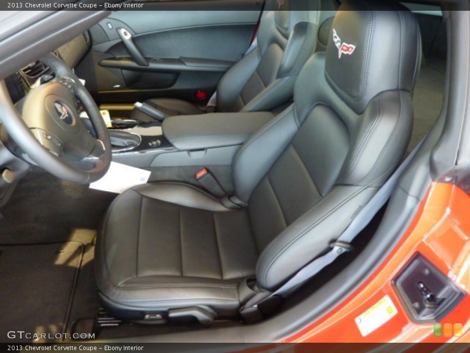 Ebony Interior Front Seat for the 2013 Chevrolet Corvette Coupe #70837914