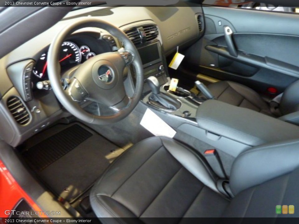 Ebony Interior Prime Interior for the 2013 Chevrolet Corvette Coupe #70837929