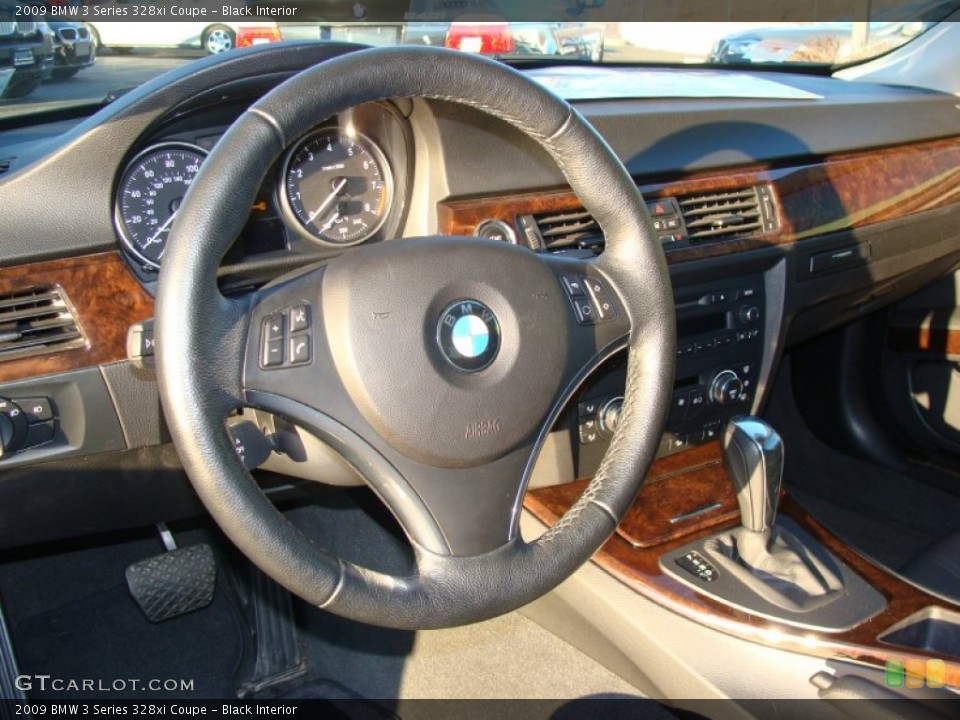 Black Interior Steering Wheel for the 2009 BMW 3 Series 328xi Coupe #70837935