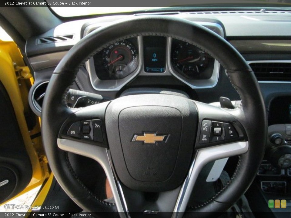 Black Interior Steering Wheel for the 2012 Chevrolet Camaro SS Coupe #70838109