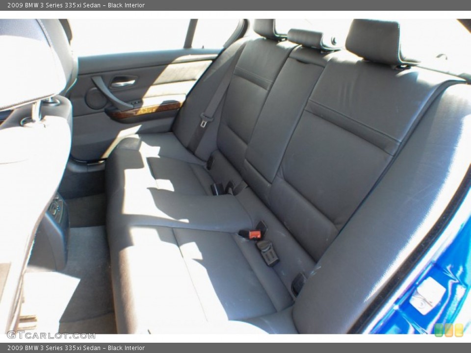 Black Interior Rear Seat for the 2009 BMW 3 Series 335xi Sedan #70838124