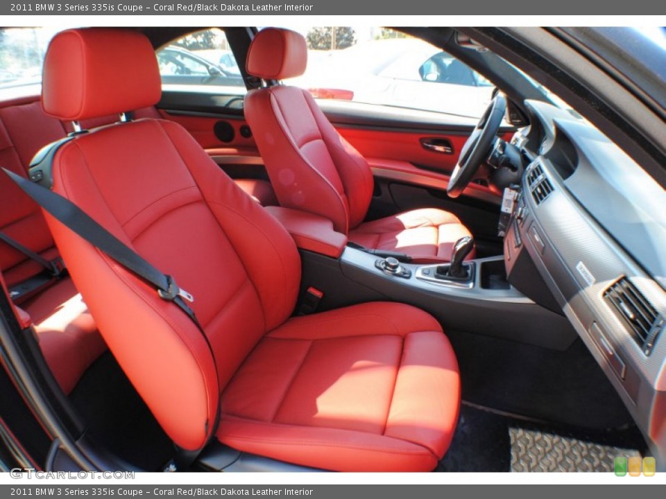 Coral Red/Black Dakota Leather Interior Photo for the 2011 BMW 3 Series 335is Coupe #70838556
